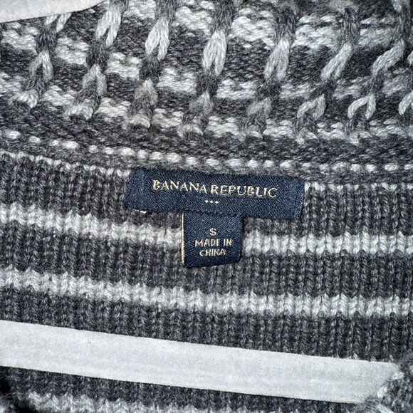 Banana Republic Wool Blend Button Up Cowl Neck Womens Cardigan grey SZ Small EUC - Picture 4 of 8